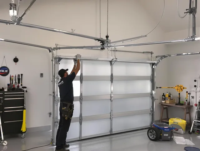 Davidson Garage Door Repair certified team performing precision garage door installation in Davidson