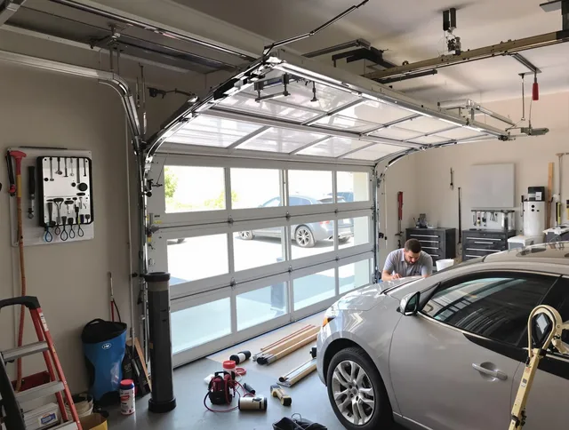 Garage door noise reduction service by Davidson Garage Door Repair in Davidson