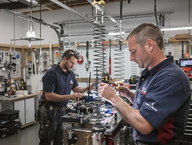Garage door spring repair service by Davidson Garage Door Repair in Davidson