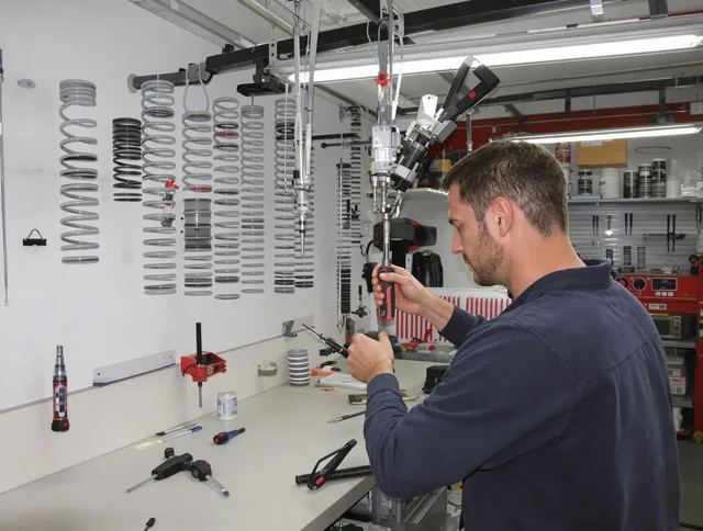 Davidson Garage Door Repair safety certified technician performing precision spring replacement in Davidson